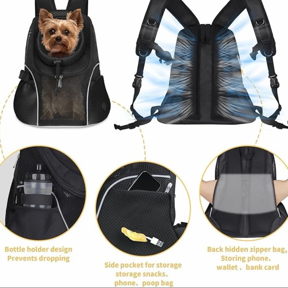 Pet Carrier Backpack with Mesh Ventilation